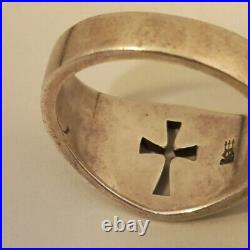 James Avery Cross Cutout Crosslet Ring Sz9-10 Sterling Silver Wide Thick James Avery Cross Cutout Crosslet Ring Sz9-10 Sterling Silver Wide Thick