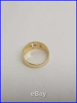 James Avery Cross Ring 14k Yellow Gold Faith Cut Out Design Unisex Size 5