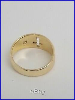 James Avery Cross Ring 14k Yellow Gold Faith Cut Out Design Unisex Size 5