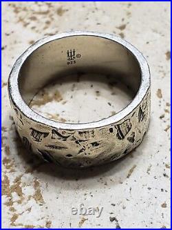 James Avery Cross Ring Hammered Sterling Silver Wedding Band Ring size 10