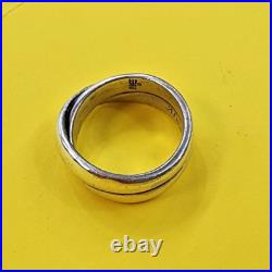 James Avery Crossover Double Band Sterling Silver 925 Size 8 1/2 Retired James Avery Crossover Double Band Sterling Silver 925 Size 8 1/2 Retired