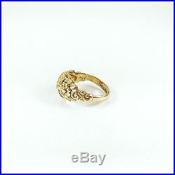 James Avery Daisy Flower Dome Scroll Ring 14K Gold Size 5 RARE RETIRED