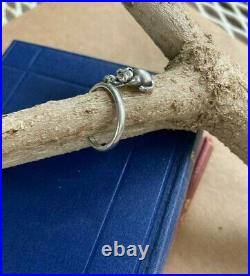 James Avery Dangle Ring Cat Charm Sterling Silver Retired Vintage