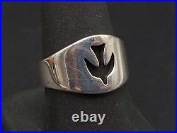 James Avery Descending Dove Ring Sterling Silver Size 8.5 Retired Used
