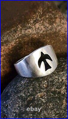 James Avery Descending Wide Band Dove Ring Size 7 Fits 6.5 Neat, Vintage Piece