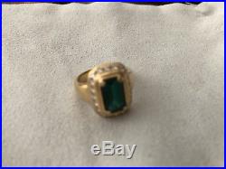 James Avery Diamond And Emerald Ring. Sz 6. Orig Price $1350