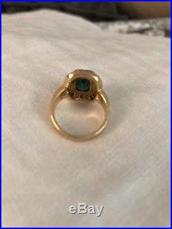 James Avery Diamond And Emerald Ring. Sz 6. Orig Price $1350
