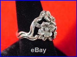James Avery Dogwood Flower Sterling Silver 925 Ring Size 7-3/4