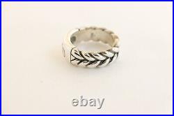 James Avery Double Woven Twist Rope Eternity ID Ring Sterling RETIRED RARE 16.5g