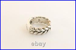 James Avery Double Woven Twist Rope Eternity ID Ring Sterling RETIRED RARE 16.5g