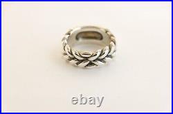 James Avery Double Woven Twist Rope Eternity ID Ring Sterling RETIRED RARE 16.5g