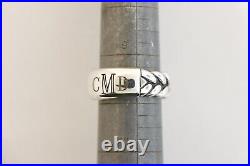 James Avery Double Woven Twist Rope Eternity ID Ring Sterling RETIRED RARE 16.5g