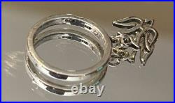James Avery Dove Charm Sterling Silver Ring Size 3.5
