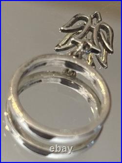James Avery Dove Charm Sterling Silver Ring Size 3.5