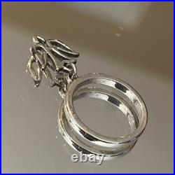 James Avery Dove Charm Sterling Silver Ring Size 3.5