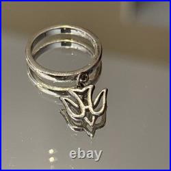 James Avery Dove Charm Sterling Silver Ring Size 3.5