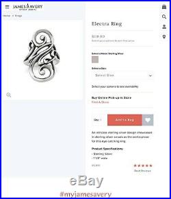 James Avery Electra Ring Size 7