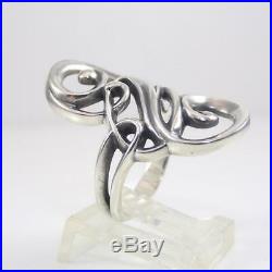 James Avery Electra Sterling Silver Swirl Modernist Ring Size 7.5 LHA5