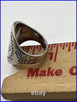 James Avery Embroidery Flowers Ring Size 5 1/2- 6 Silver Great Con. Retired Rear