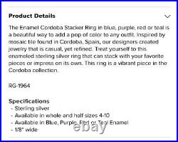 James Avery Enamel Cordoba Stacker Rings/Set Of Two