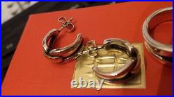 James Avery Enduring Bond Jewelry Set Sz. 6 Ring & Pierced Earrings Gold/Silver