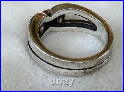 James Avery Enduring Bond Ring Sz 6.75 Sterling Silver/14K Gold 7.53g