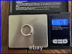 James Avery Enduring Bond Ring Sz 6.75 Sterling Silver/14K Gold 7.53g