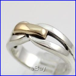 James Avery Enduring Bond Sterling Silver 14K Yellow Gold Ring