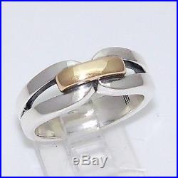 James Avery Enduring Bond Sterling Silver 14K Yellow Gold Ring