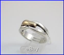 James Avery Enduring Bond Sterling Silver 14K Yellow Gold Ring