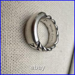 James Avery Engraved With Love Knot Band Ring Sterling Silver Size 8 Signed