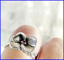 James Avery Fabulous Pink Christmas Sapphire Ring Small Size 4.75 NEAT