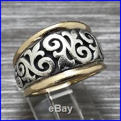James Avery Fleur De Lis Ring RG-1380 Sz 7 1/2 14K Gold Sterling Silver. 585
