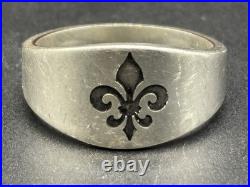 James Avery Fleur De Lis Sterling Ring Size 10.5 Retired James Avery Ring RARE
