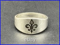 James Avery Fleur De Lis Sterling Ring Size 10.5 Retired James Avery Ring RARE