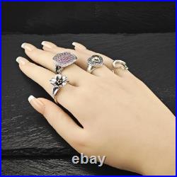 James Avery Floral 18K Gold Accent Sterling Silver Ring Sz 8 1/2