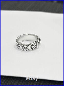 James Avery Floral Buckle Ring Sterling Sz 9