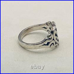 James Avery Flower Heart Ring Retired Valentine Size 7 1/2 Sterling Silver 925