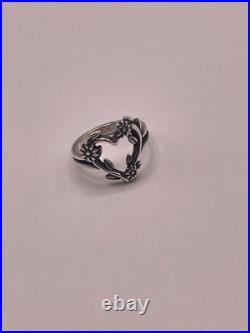 James Avery Flower Vine Heart Ring Size 5.5