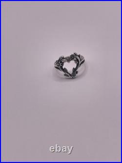 James Avery Flower Vine Heart Ring Size 5.5
