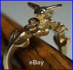 James Avery Flowers & Bee Ring 14k Yellow Gold Size 5 60th Anniversary