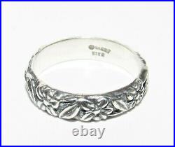 James Avery Flowers and Leaves RARE Sterling Silver Retired Ring Size 4