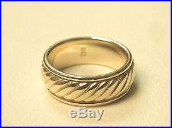 James Avery Fluted Ring Band 14K Yellow Gold Size 8