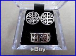 James Avery Four 4 seasons Ring Sterling Silver 925 Size 6 with Earring Set