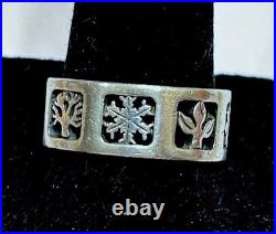 James Avery Four Seasons Band Ring Sterling Silver Rare LARGE SIZE 9 Retired James Avery Four Seasons Band Ring Sterling Silver Rare LARGE SIZE 9 Retired