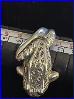 James Avery Frog Toad Wrap Ring 3D Retired Sterling Silver Size 6