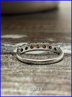 James Avery Garnet Stackable Ring Sterling Silver 925 Bezel Setting Round