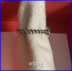 James Avery Gemstone Heart Twisted Wire Ring-Garnet-Size-6