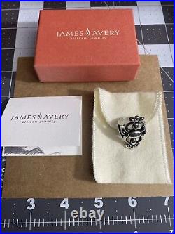 James Avery Glorietta Sterling Silver 925 Rare Retired HTF Ring Sz 7.5 W Box