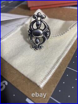 James Avery Glorietta Sterling Silver 925 Rare Retired HTF Ring Sz 7.5 W Box